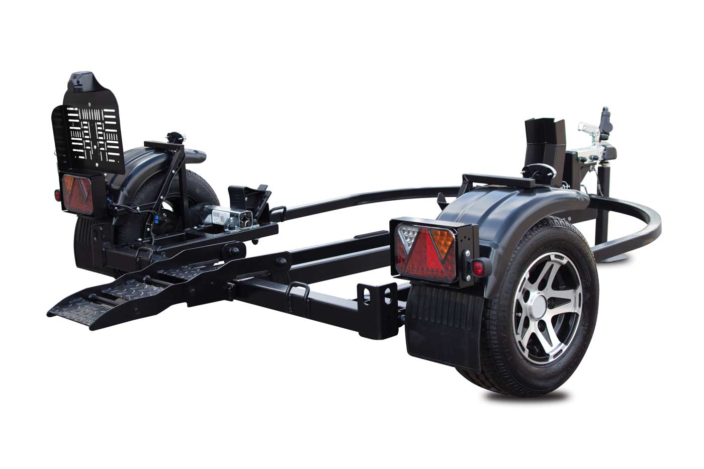 La remorque pour moto simple, pliable et sans effort